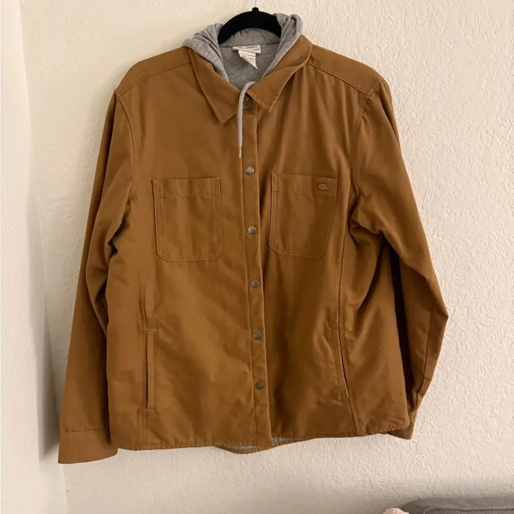 Dickies Brown Jacket with Gray Hood attached